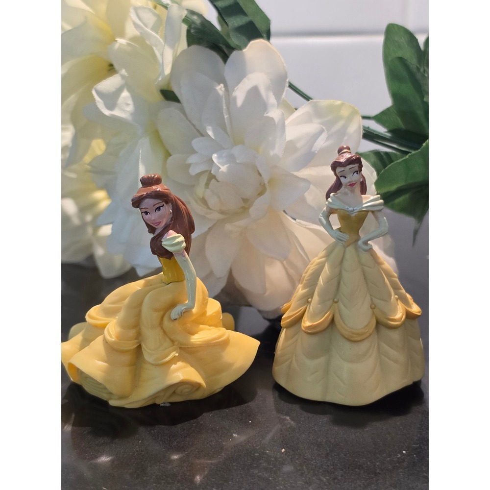Lot of 2 Disney Princess Belle Figurines Beauty & the Beast Toys